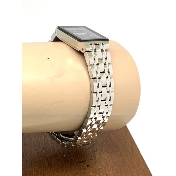 Bulova Women's Watch 96P202 Quartz Black Dial Diamond Quadra Tank Silver Steel - Picture 12 of 14